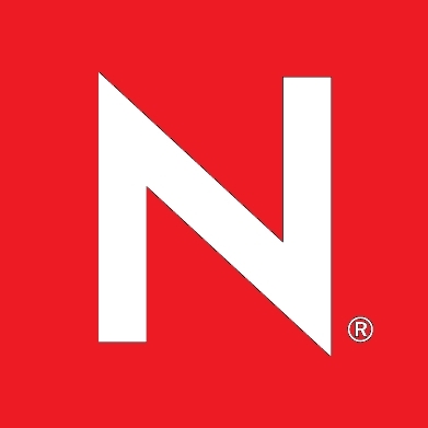 Logo Novell reverse red groß